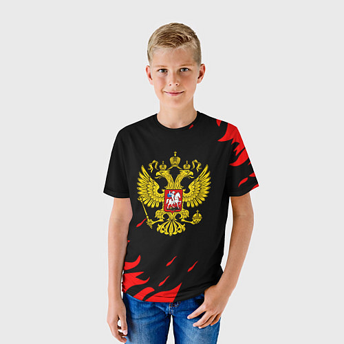 Детская футболка Герф россия красный огонь / 3D-принт – фото 3