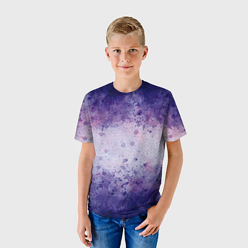 Детская футболка Абстракция - purple scales / 3D-принт – фото 3