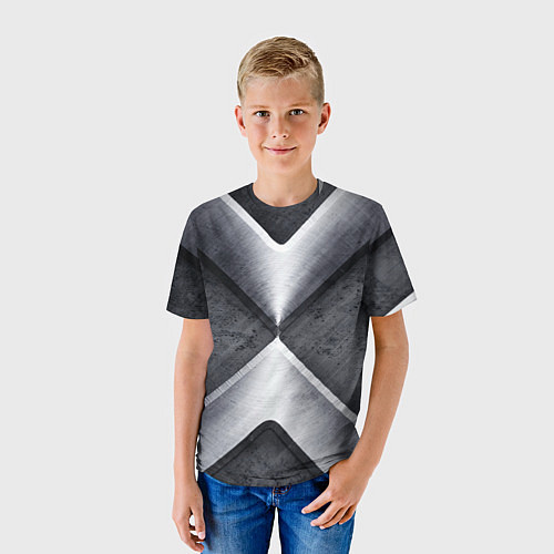 Детская футболка Стальные блоки / 3D-принт – фото 3