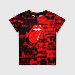 Футболка детская Rolling Stones logo групп, цвет: 3D-принт