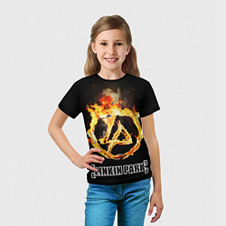 Футболка детская Linkin Park - fire logo, цвет: 3D-принт — фото 2