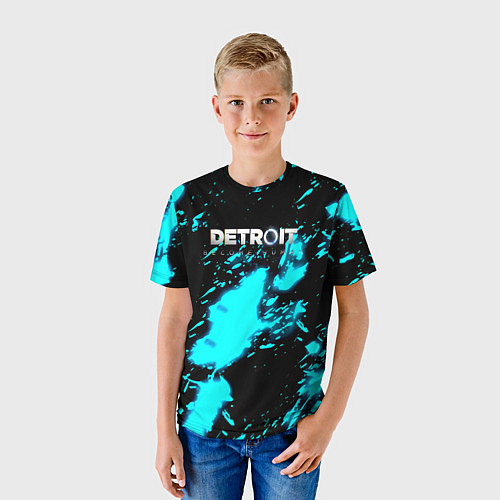 Детская футболка Detroit become human кровь андроида / 3D-принт – фото 3