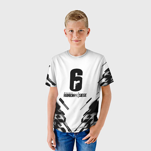 Детская футболка Rainbox Six geometry black / 3D-принт – фото 3