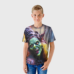 Футболка детская Портрет ужасной восковой ведьмы, цвет: 3D-принт — фото 2