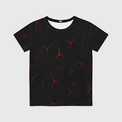 Футболка детская Красный кибер узор, цвет: 3D-принт