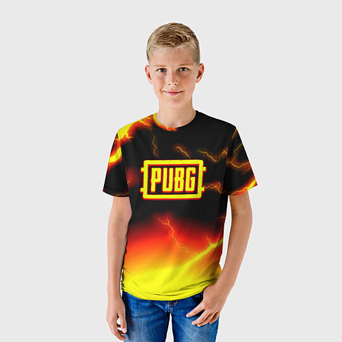 Детская футболка PUBG огненный шторм из молний / 3D-принт – фото 3
