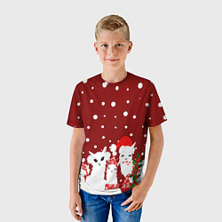 Футболка детская Семья ламы, цвет: 3D-принт — фото 2