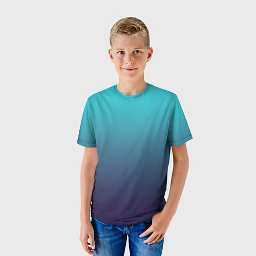 Детская футболка Подводный градиент / 3D-принт – фото 3
