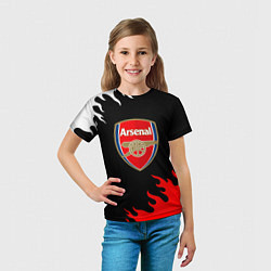 Футболка детская Arsenal fc flame, цвет: 3D-принт — фото 2
