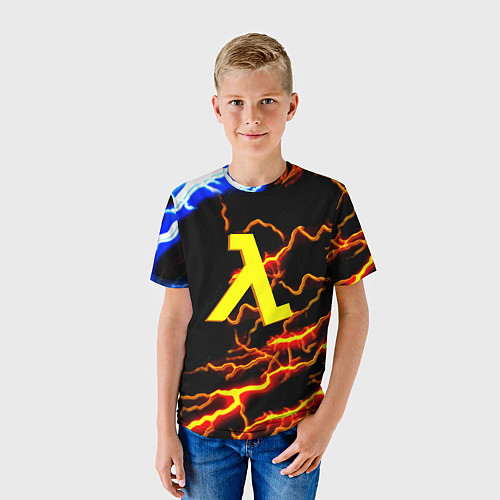 Детская футболка Half Life молнии шторм / 3D-принт – фото 3