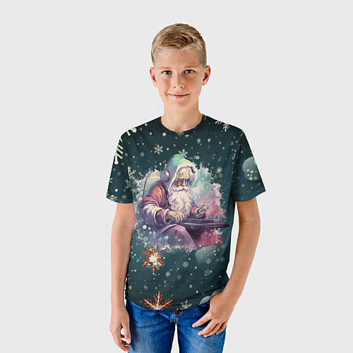Детская футболка Santa DJ / 3D-принт – фото 3