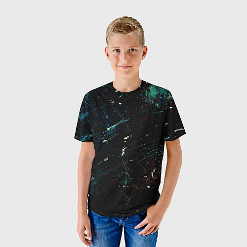 Детская футболка Царапины и краска / 3D-принт – фото 3