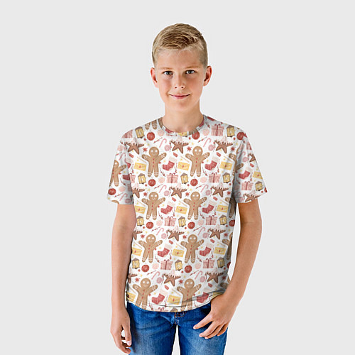 Детская футболка Пряничный человечек / 3D-принт – фото 3