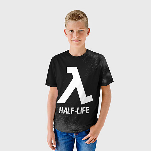 Детская футболка Half-Life glitch на темном фоне / 3D-принт – фото 3