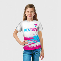 Футболка детская Destiny neon gradient style посередине, цвет: 3D-принт — фото 2