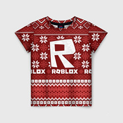 Футболка детская Roblox christmas sweater, цвет: 3D-принт
