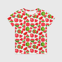 Футболка детская Нарезанный арбуз, цвет: 3D-принт