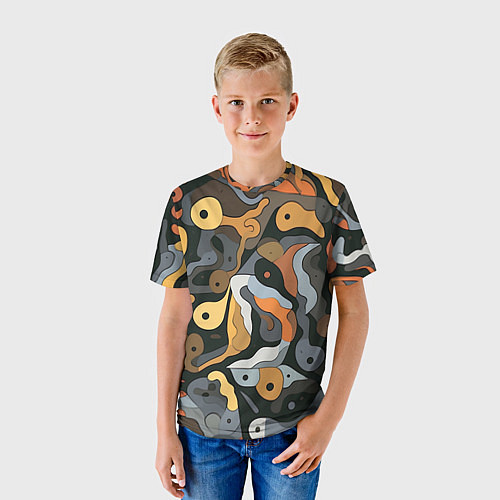 Детская футболка Пятна необычной формы / 3D-принт – фото 3