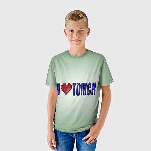Детская футболка Я люблю Томск / 3D-принт – фото 3