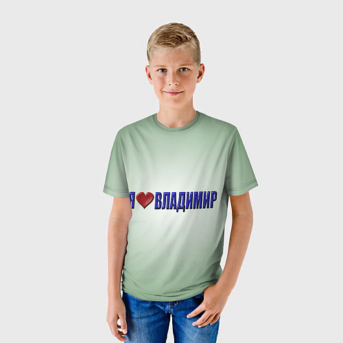 Детская футболка Я люблю Владимир / 3D-принт – фото 3