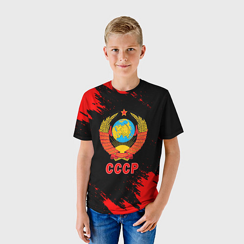 Детская футболка СССР красные краски / 3D-принт – фото 3