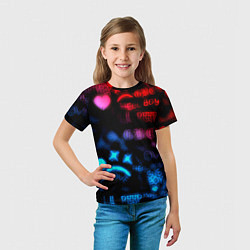 Футболка детская Lil peep neon rap music, цвет: 3D-принт — фото 2