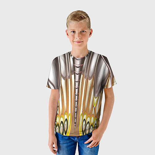 Детская футболка Абстрактный рисунок по мотивам крыла бабочки / 3D-принт – фото 3