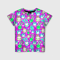 Футболка детская Мультяшные зайчики, цвет: 3D-принт