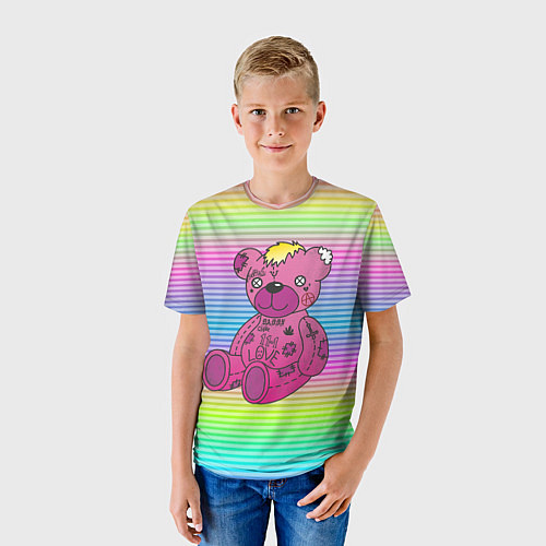 Детская футболка Медвежонок Лил Пип / 3D-принт – фото 3