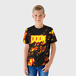 Футболка детская Doom огненный стиль ад марса, цвет: 3D-принт — фото 2