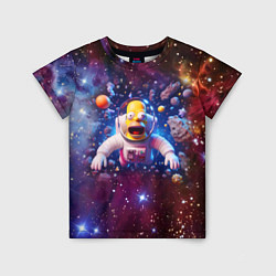 Футболка детская Homer Simpson in space - ai art, цвет: 3D-принт