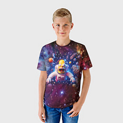 Футболка детская Homer Simpson in space - ai art, цвет: 3D-принт — фото 2