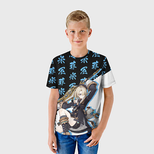 Детская футболка Фремине - Геншин Импакт / 3D-принт – фото 3