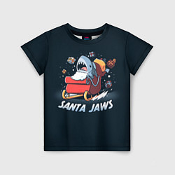 Футболка детская Santa Jaws, цвет: 3D-принт