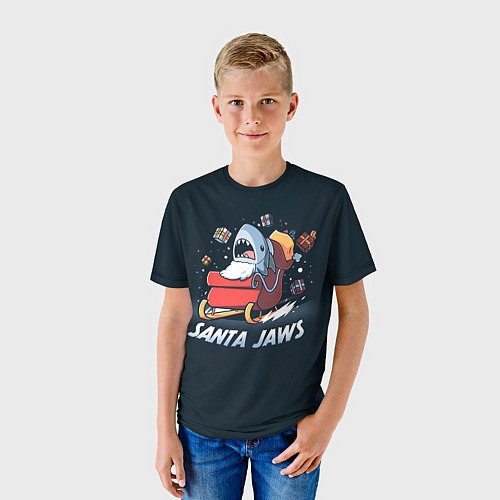 Детская футболка Santa Jaws / 3D-принт – фото 3