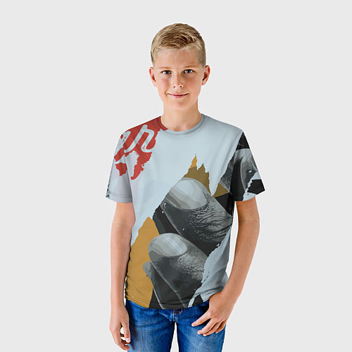 Детская футболка Бунтарский хаос / 3D-принт – фото 3