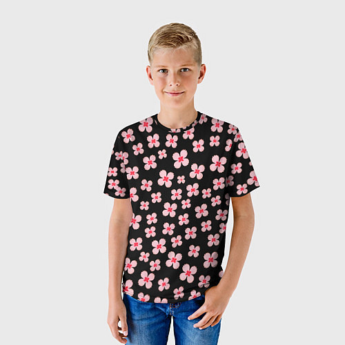 Детская футболка Pink clover / 3D-принт – фото 3