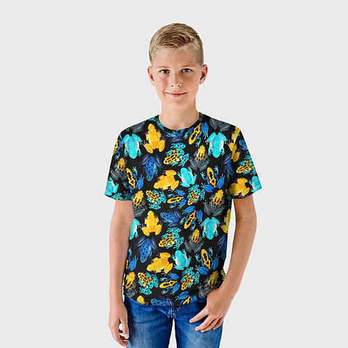 Детская футболка Тропические лягушки / 3D-принт – фото 3