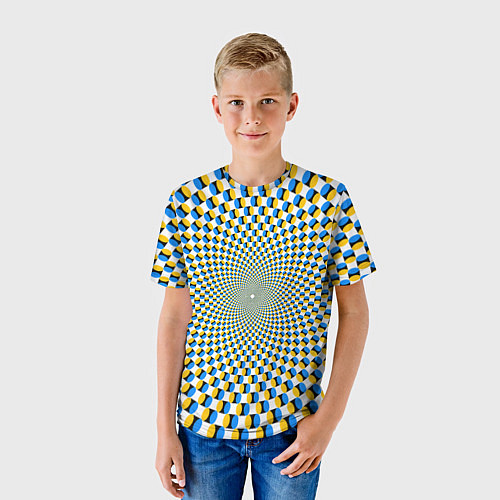 Детская футболка Оптическая иллюзия арт / 3D-принт – фото 3