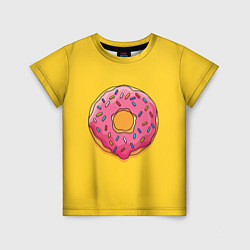 Футболка детская Пончик Гомера, цвет: 3D-принт