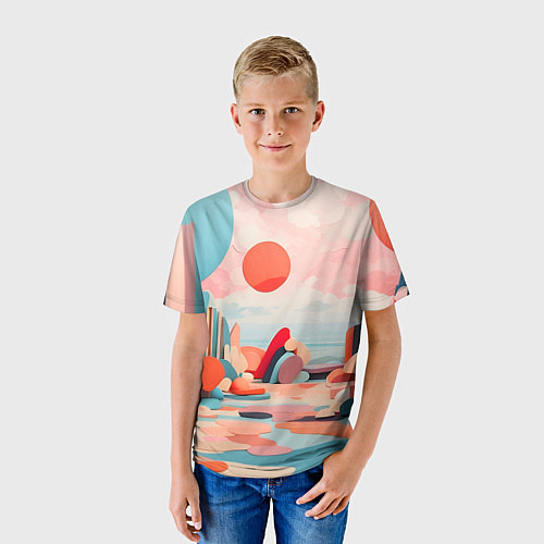 Детская футболка Геометрия природы / 3D-принт – фото 3