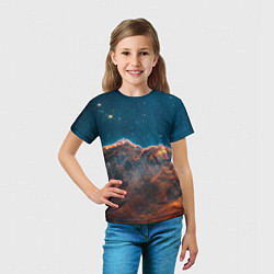Футболка детская Туманность Киля наблюдаемая телескопом Уэбба, цвет: 3D-принт — фото 2