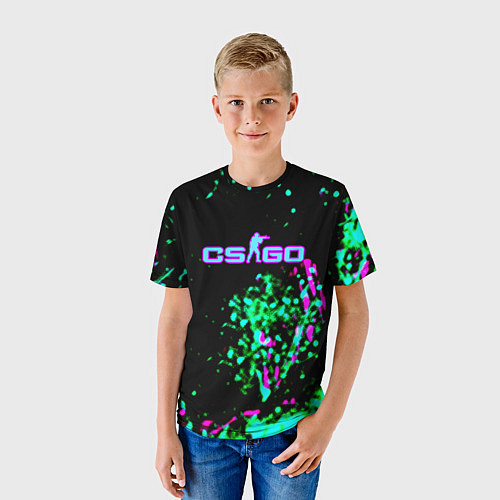Детская футболка Counter strike neon skin / 3D-принт – фото 3