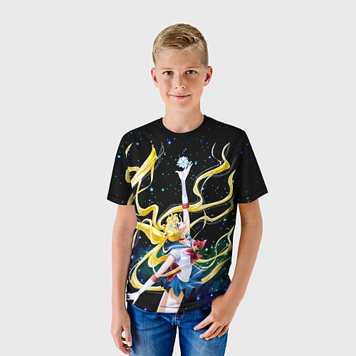 Детская футболка Сейлор Мун - космос / 3D-принт – фото 3