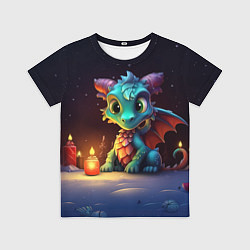 Футболка детская Новогодний волшебный дракон, цвет: 3D-принт