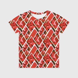 Футболка детская Красные треугольники, цвет: 3D-принт