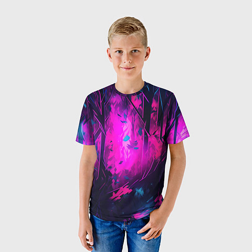 Детская футболка Эфемерный камуфляж / 3D-принт – фото 3