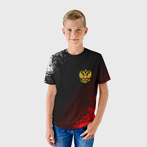 Детская футболка Герб РФ краски империи / 3D-принт – фото 3