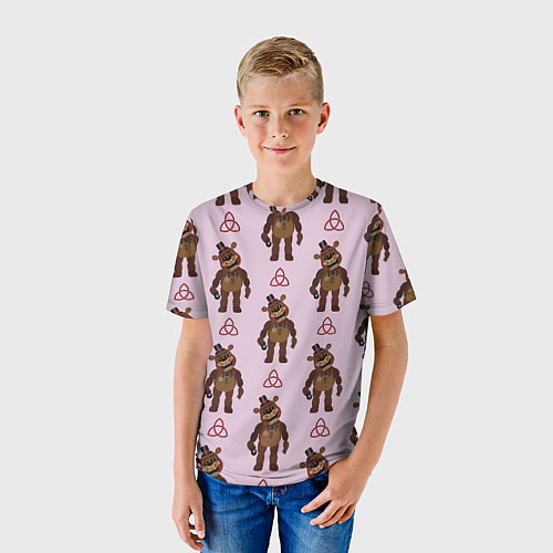 Детская футболка Мишка Фредди и трилистник / 3D-принт – фото 3