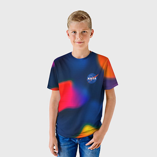 Детская футболка Nasa gradient sportcolor / 3D-принт – фото 3